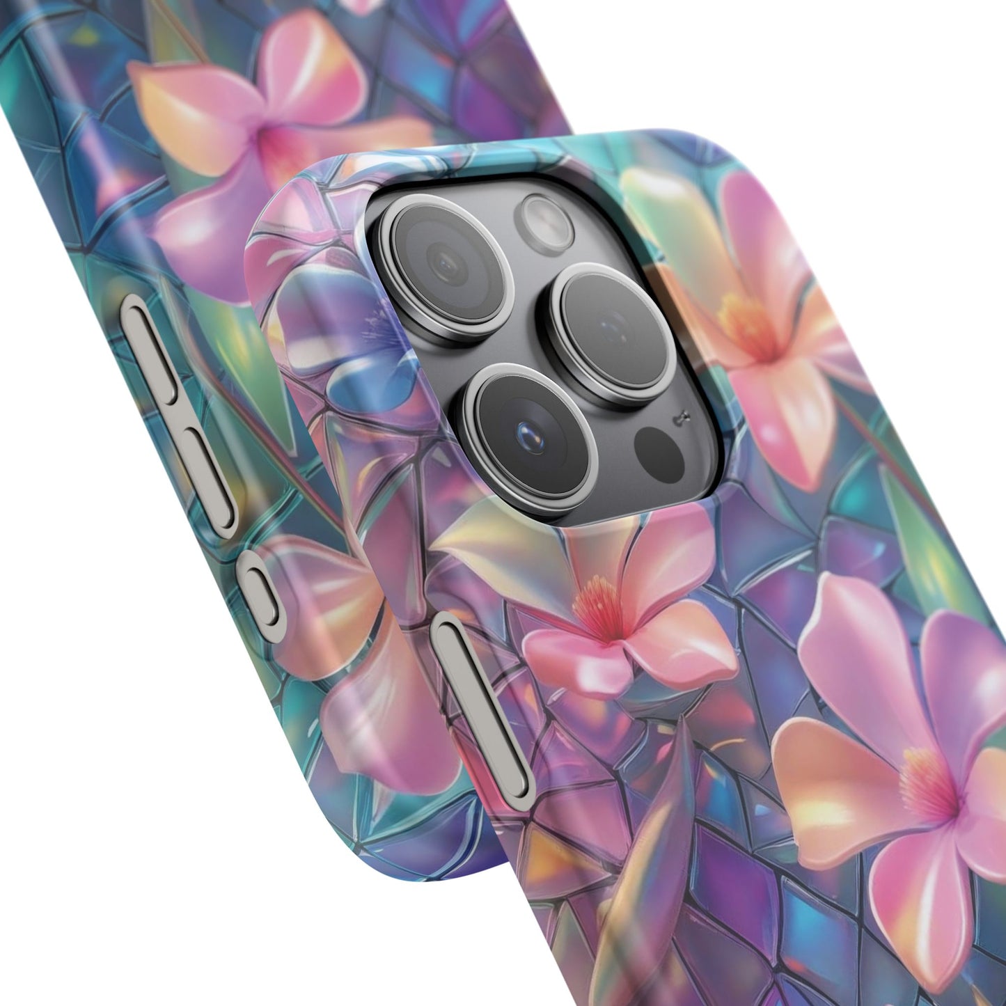 Snap Case Elegante Florale iPhone Handyhülle mit 3D-Effekt