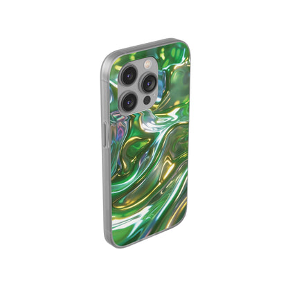 iPhone Handyhülle Flexi Case - Grün Metallic