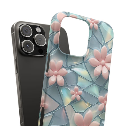 Snap Case Elegante Florale iPhone Handyhülle mit 3D-Effekt