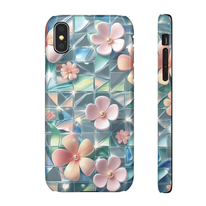 Snap Case iPhone Handyhülle mit 3D-Effekt Blumenmuster