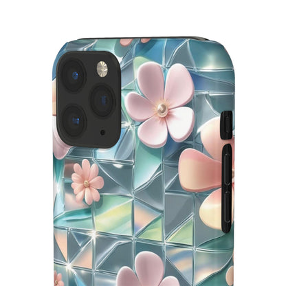 Snap Case iPhone Handyhülle mit 3D-Effekt Blumenmuster