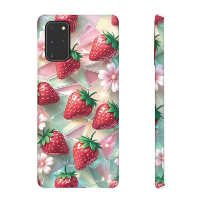 Snap Case Samsung Handyhülle - 3D Effekt Erdbeeren