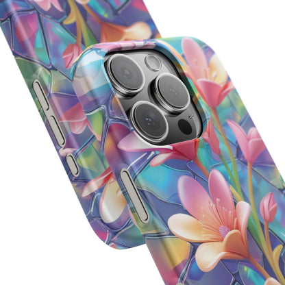 Snap Case Elegante Florale iPhone Handyhülle mit 3D-Effekt