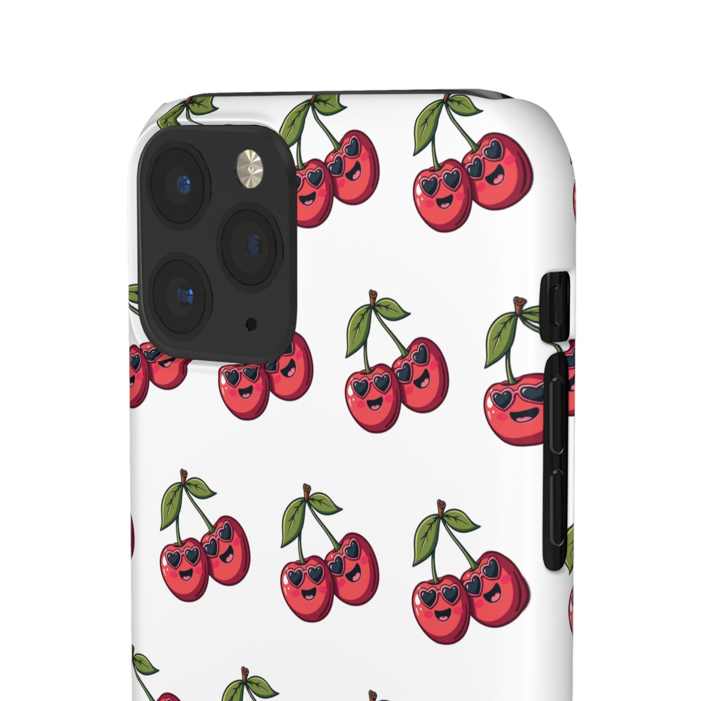 iPhone Snap Case Handyhülle Happy Cherry Design