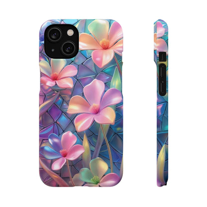Snap Case Elegante Florale iPhone Handyhülle mit 3D-Effekt