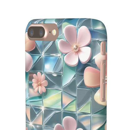 Snap Case iPhone Handyhülle mit 3D-Effekt Blumenmuster