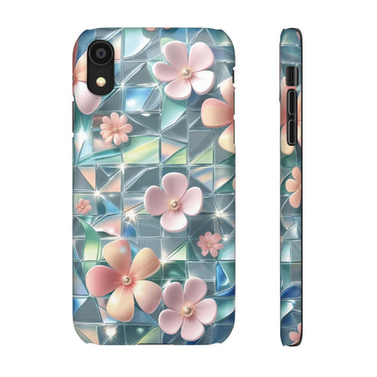 Snap Case iPhone Handyhülle mit 3D-Effekt Blumenmuster