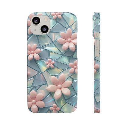 Snap Case Elegante Florale iPhone Handyhülle mit 3D-Effekt