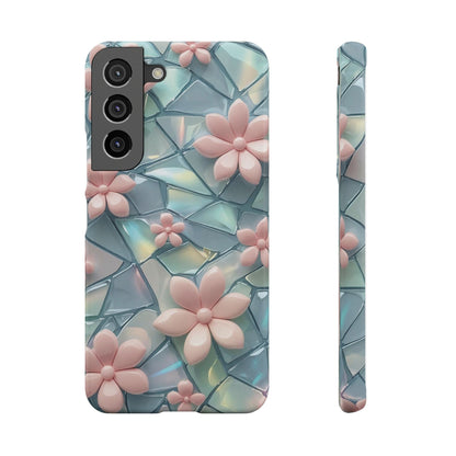 Snap Case Samsung Handyhülle mit 3D-Effekt und Blumenmuster