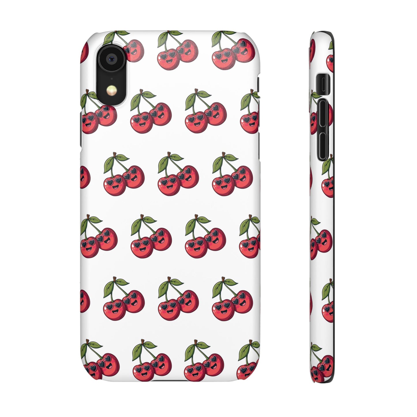 iPhone Snap Case Handyhülle Happy Cherry Design
