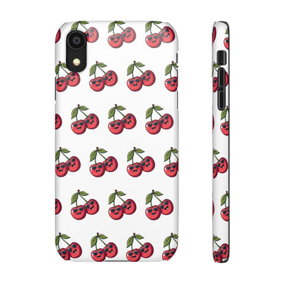iPhone Snap Case Handyhülle Happy Cherry Design