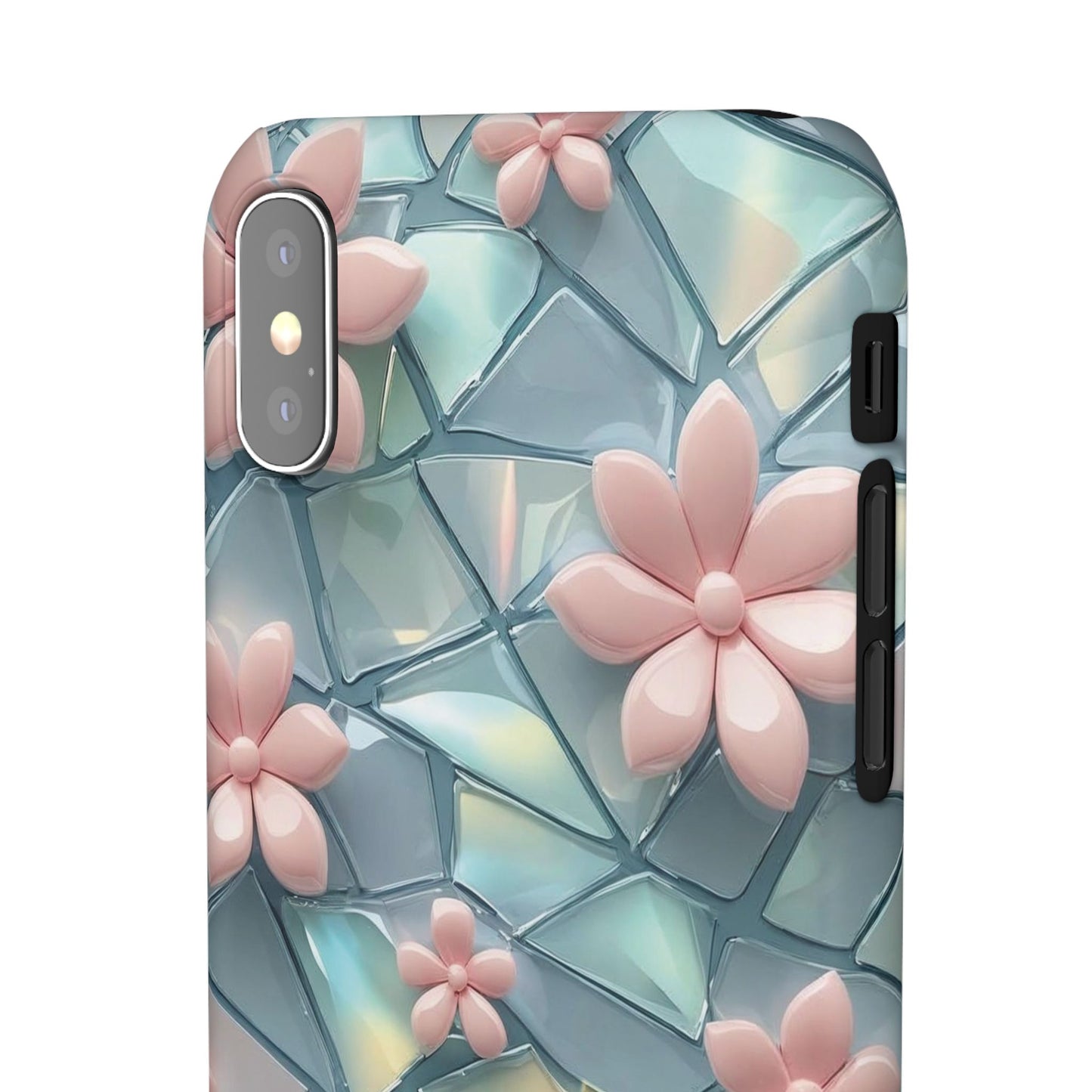 Snap Case Elegante Florale iPhone Handyhülle mit 3D-Effekt