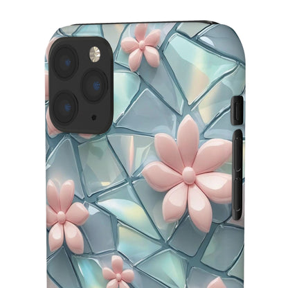 Snap Case Elegante Florale iPhone Handyhülle mit 3D-Effekt