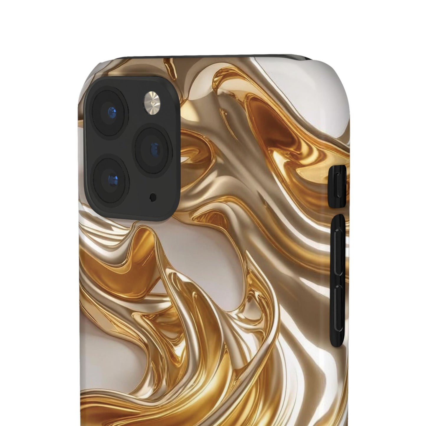 Snap Case iPhone Handyhülle – Gold Dynamic Liquid 3D Effekt