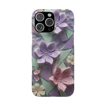 Snap Case Elegante Florale iPhone Handyhülle mit 3D-Effekt