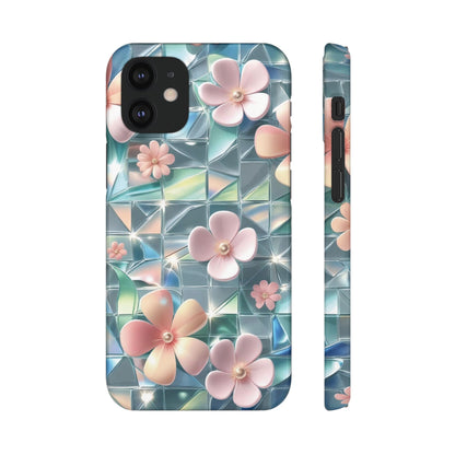 Snap Case iPhone Handyhülle mit 3D-Effekt Blumenmuster