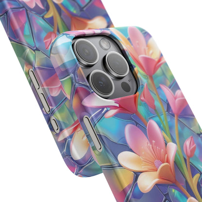 Snap Case Elegante Florale iPhone Handyhülle mit 3D-Effekt