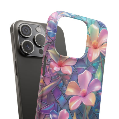 Snap Case Elegante Florale iPhone Handyhülle mit 3D-Effekt