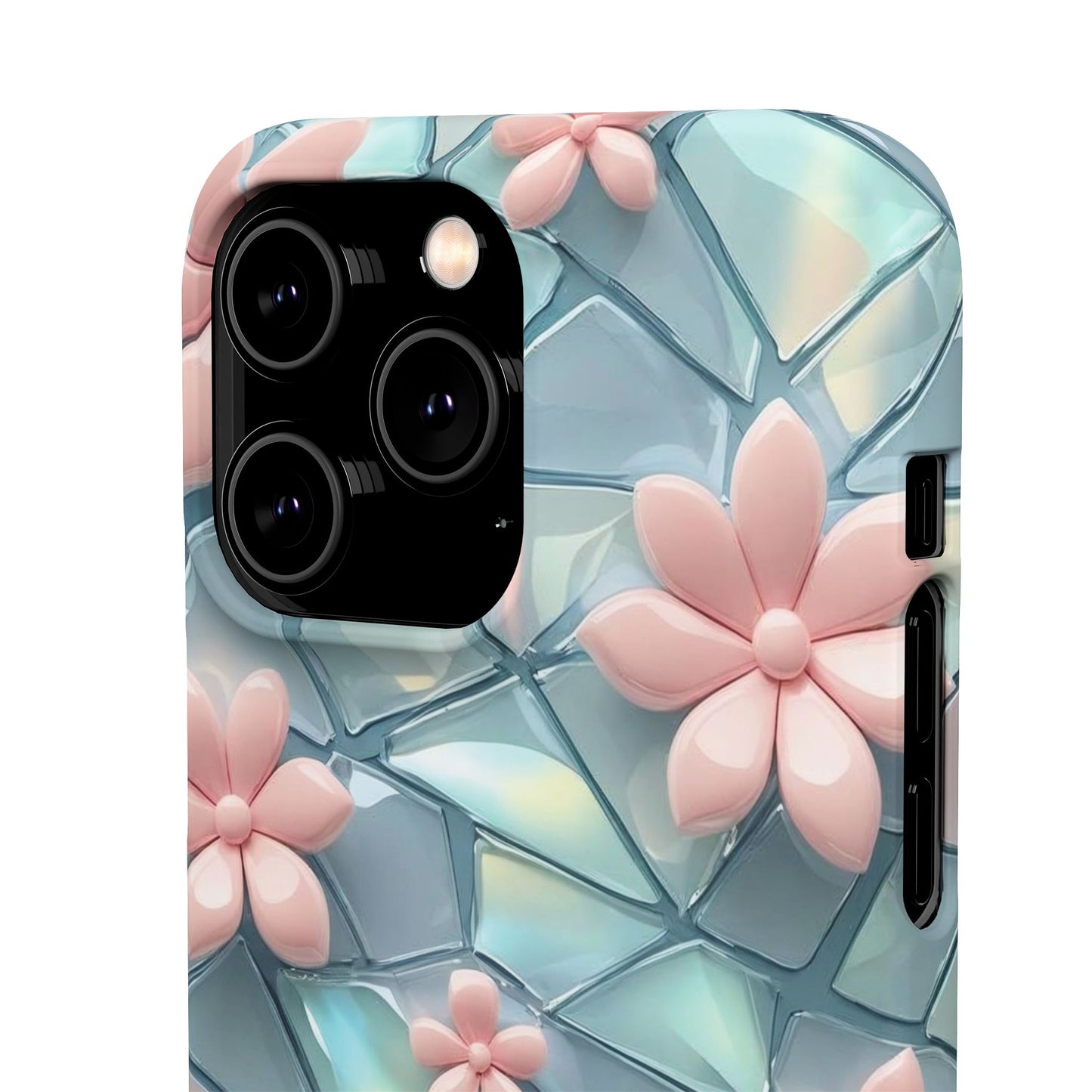 Snap Case Elegante Florale iPhone Handyhülle mit 3D-Effekt