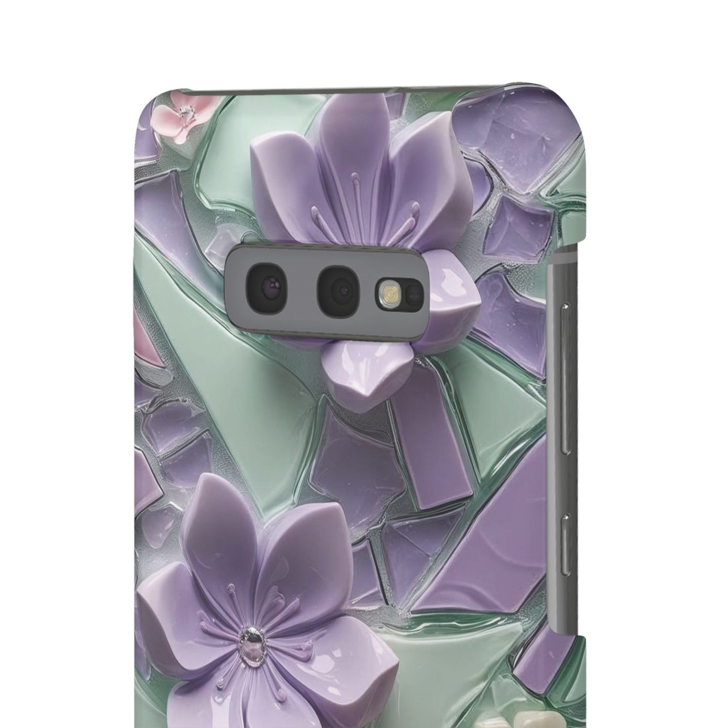 Snap Case Elegante Florale Samsung Handyhülle mit 3D-Effekt