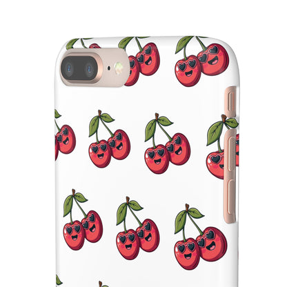 iPhone Snap Case Handyhülle Happy Cherry Design