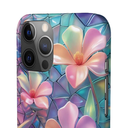 Snap Case Elegante Florale iPhone Handyhülle mit 3D-Effekt