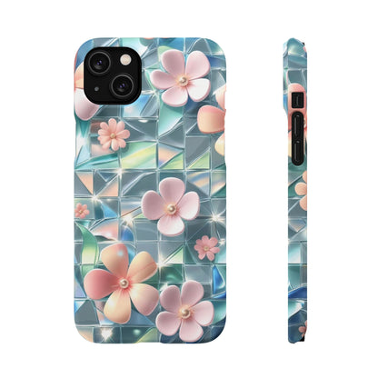 Snap Case iPhone Handyhülle mit 3D-Effekt Blumenmuster