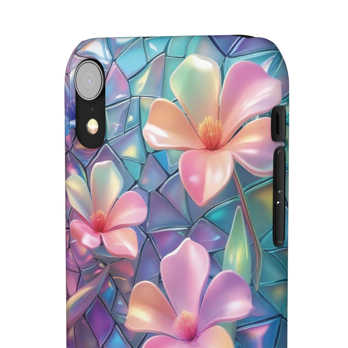 Snap Case Elegante Florale iPhone Handyhülle mit 3D-Effekt