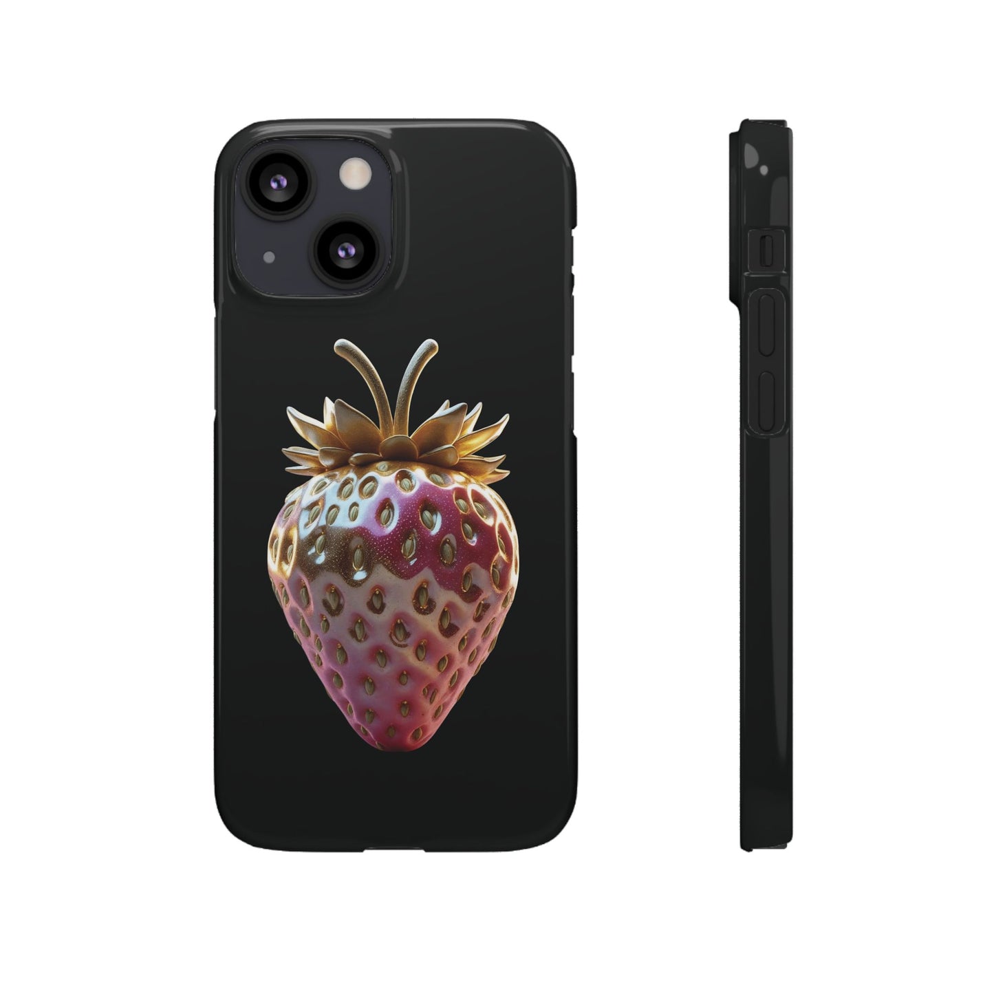 Snap Case iPhone Handyhülle - 3D Effekt Erdbeeren