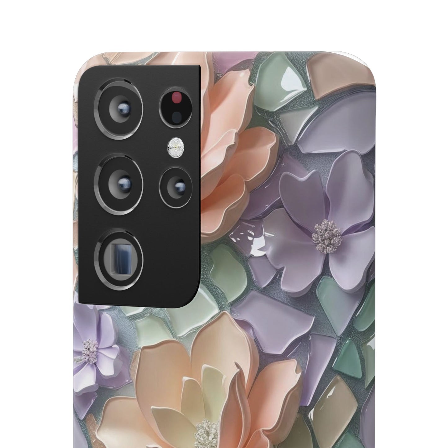 Snap Case Samsung Handyhülle mit 3D-Effekt, Blumenmuster