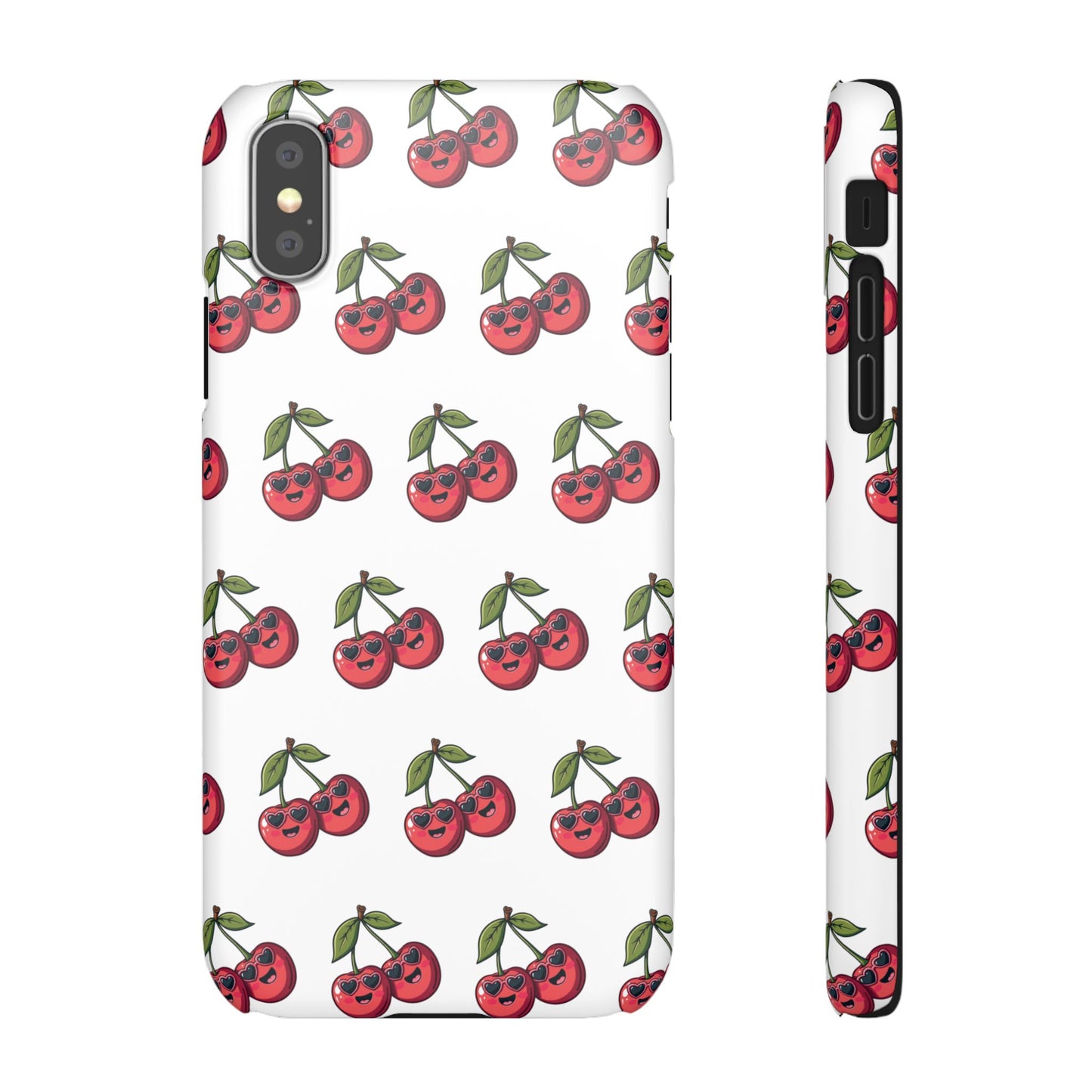 iPhone Snap Case Handyhülle Happy Cherry Design
