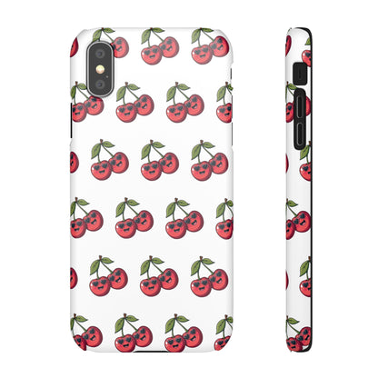 iPhone Snap Case Handyhülle Happy Cherry Design