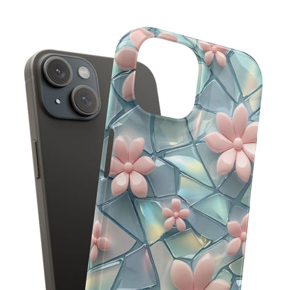 Snap Case Elegante Florale iPhone Handyhülle mit 3D-Effekt