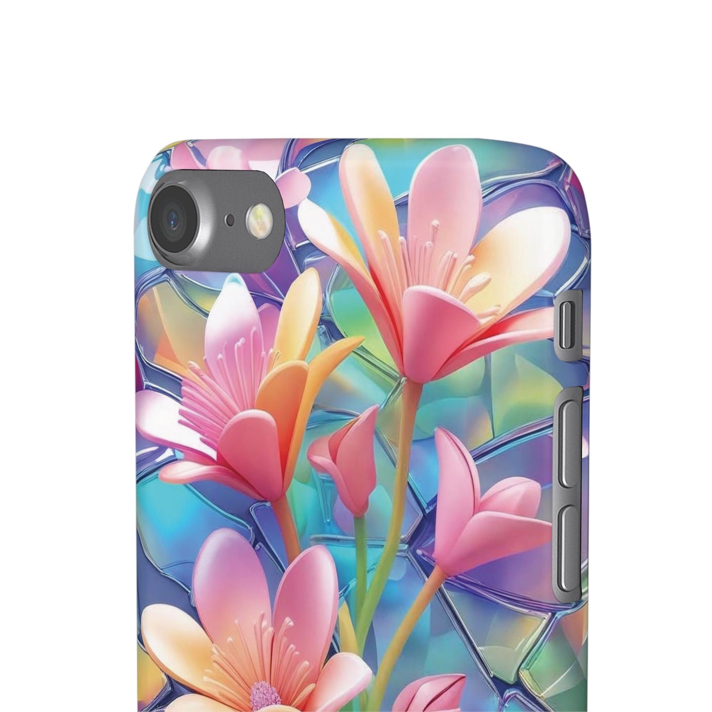 Snap Case Elegante Florale iPhone Handyhülle mit 3D-Effekt