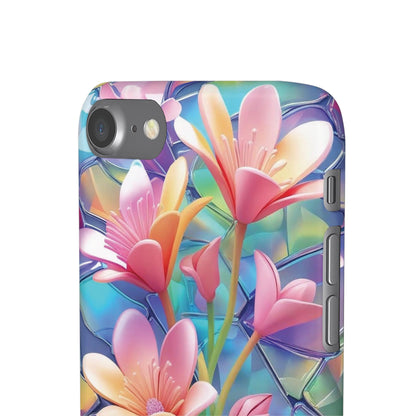 Snap Case Elegante Florale iPhone Handyhülle mit 3D-Effekt