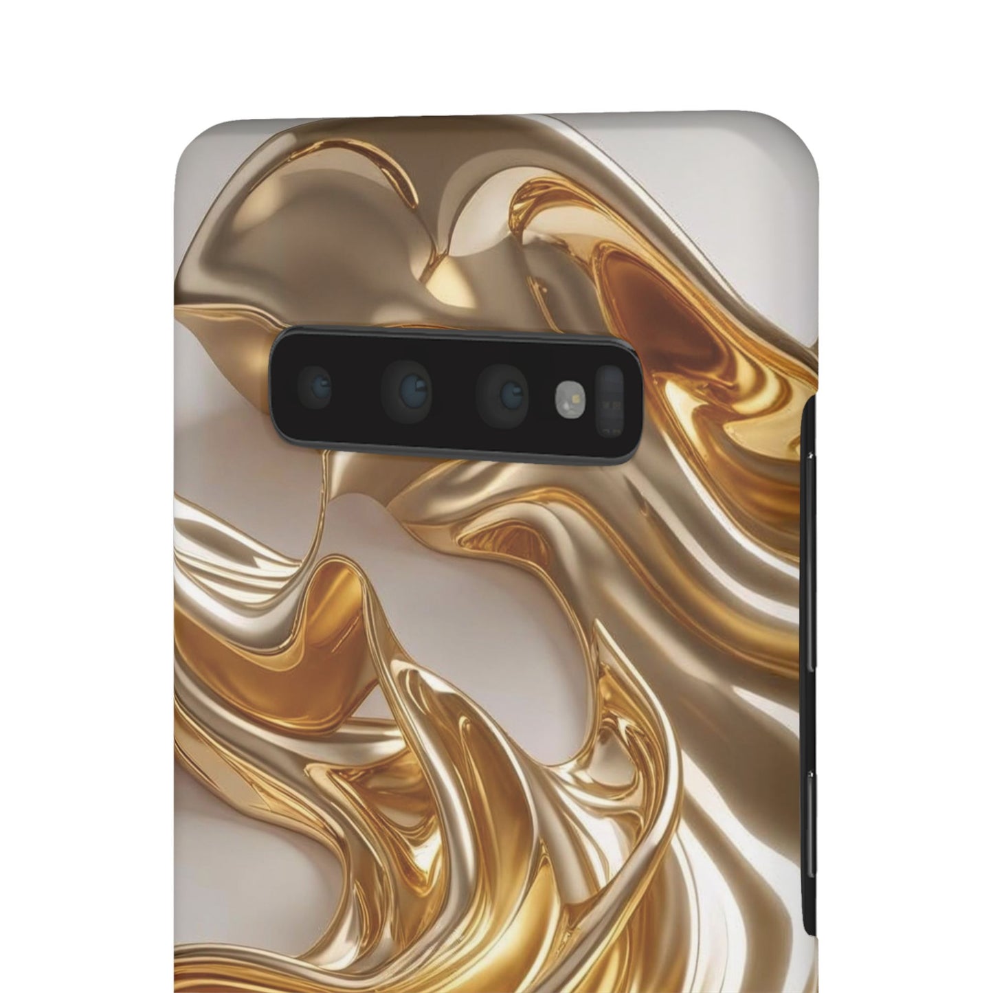 Snap Case Samsung Handyhülle – Gold Dynamic Liquid 3D Effekt