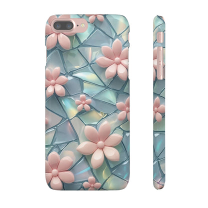 Snap Case Elegante Florale iPhone Handyhülle mit 3D-Effekt