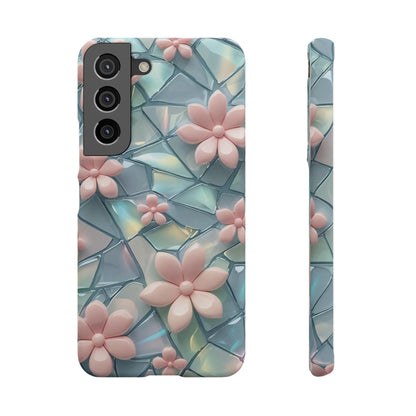 Snap Case Samsung Handyhülle mit 3D-Effekt und Blumenmuster