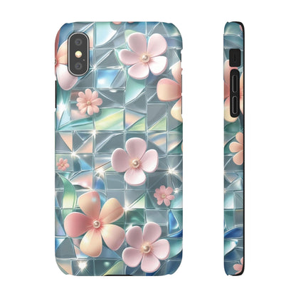 Snap Case iPhone Handyhülle mit 3D-Effekt Blumenmuster
