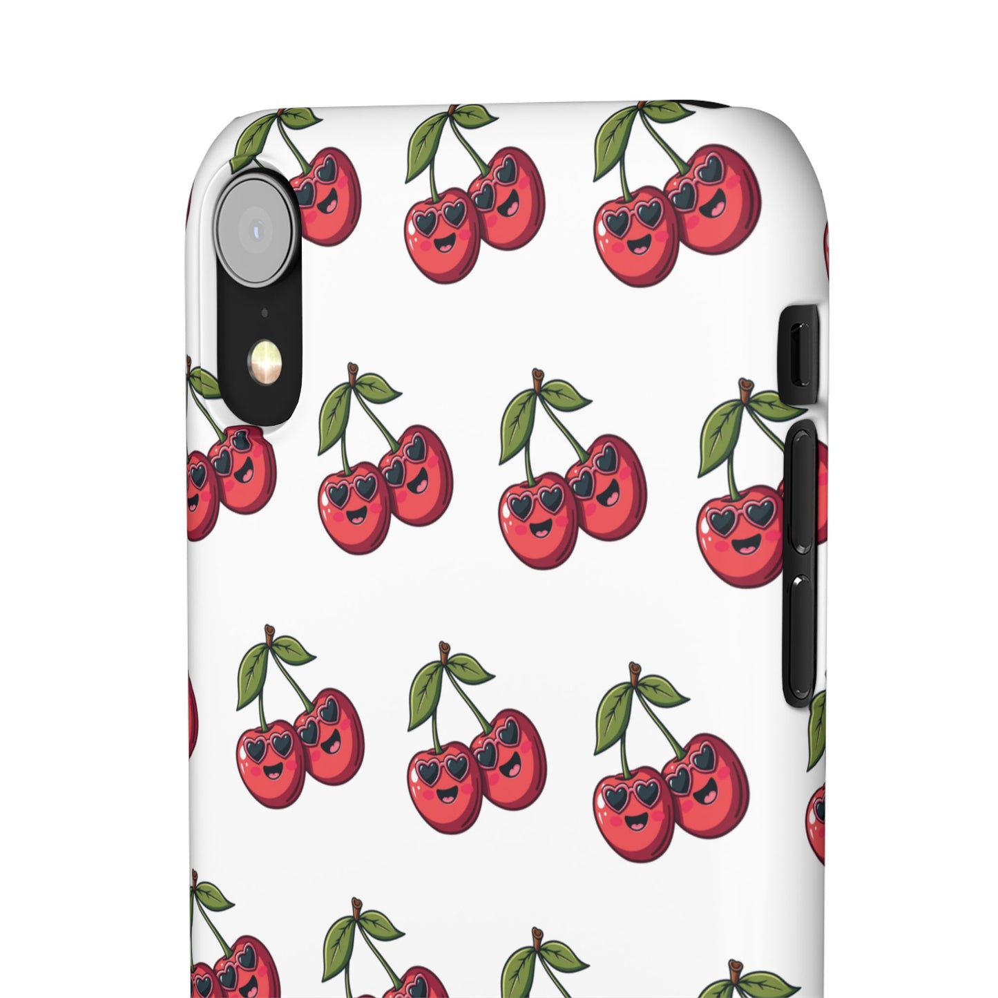 iPhone Snap Case Handyhülle Happy Cherry Design