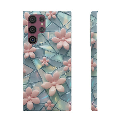Snap Case Samsung Handyhülle mit 3D-Effekt und Blumenmuster