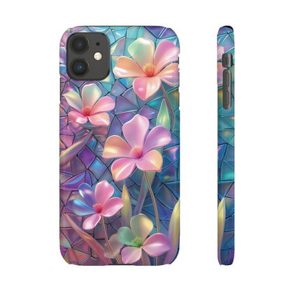 Snap Case Elegante Florale iPhone Handyhülle mit 3D-Effekt