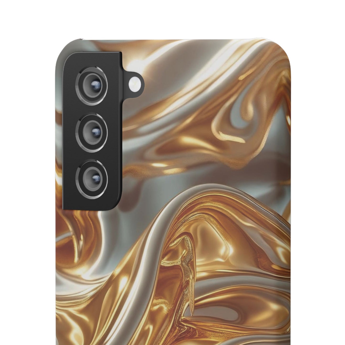 Snap Case Samsung Handyhülle – Gold Dynamic Liquid 3D Effekt