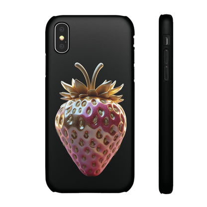 Snap Case iPhone Handyhülle - 3D Effekt Erdbeeren