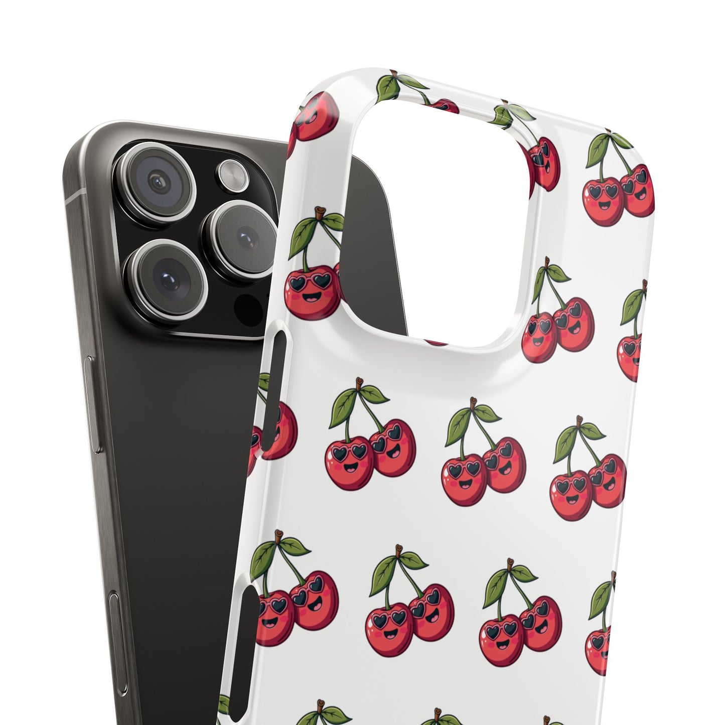 iPhone Snap Case Handyhülle Happy Cherry Design