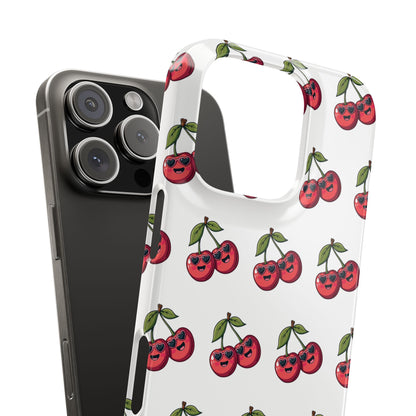 iPhone Snap Case Handyhülle Happy Cherry Design