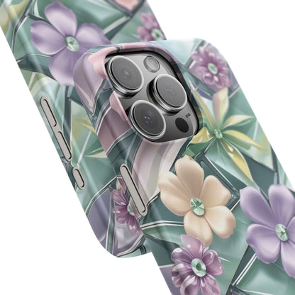 Snap Case Elegante Florale iPhone Handyhülle mit 3D-Effekt