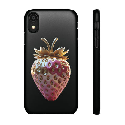 Snap Case iPhone Handyhülle - 3D Effekt Erdbeeren
