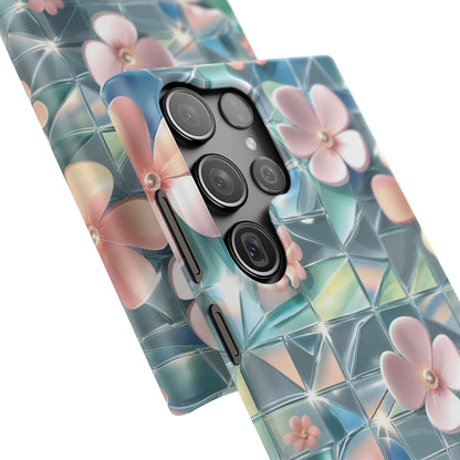 Snap Case Samsung Handyhülle mit 3D-Effekt und Blumenmuster