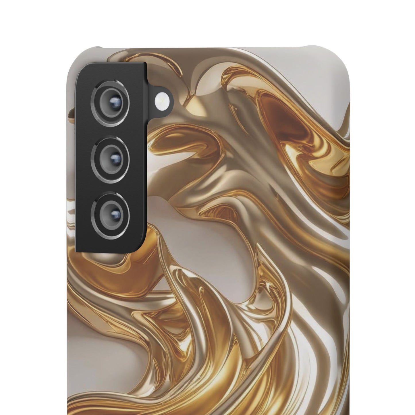 Snap Case Samsung Handyhülle – Gold Dynamic Liquid 3D Effekt